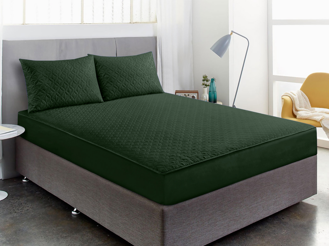 Quilted Waterproof Mattress Protector-with Pillow 10