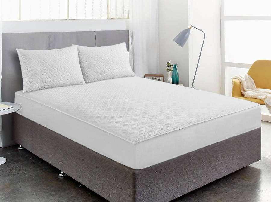Quilted Waterproof Mattress Protector-with Pillow 08