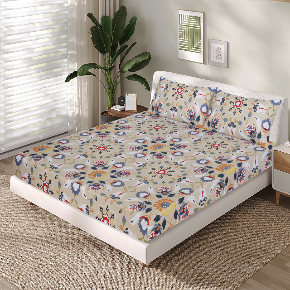 Cotton Fitted Sheet Design FT-113