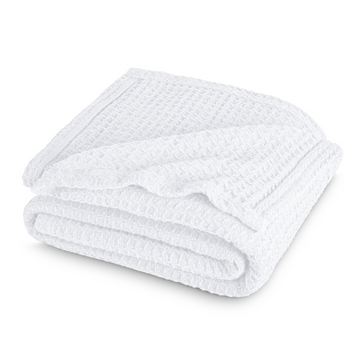 Cotton Waffle Blanket White
