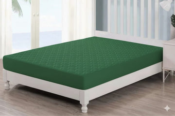 Quilted Waterproof Mattress Protector-Forest Green