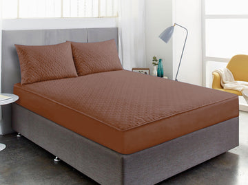 Quilted Waterproof Mattress Protector-with Pillow 12