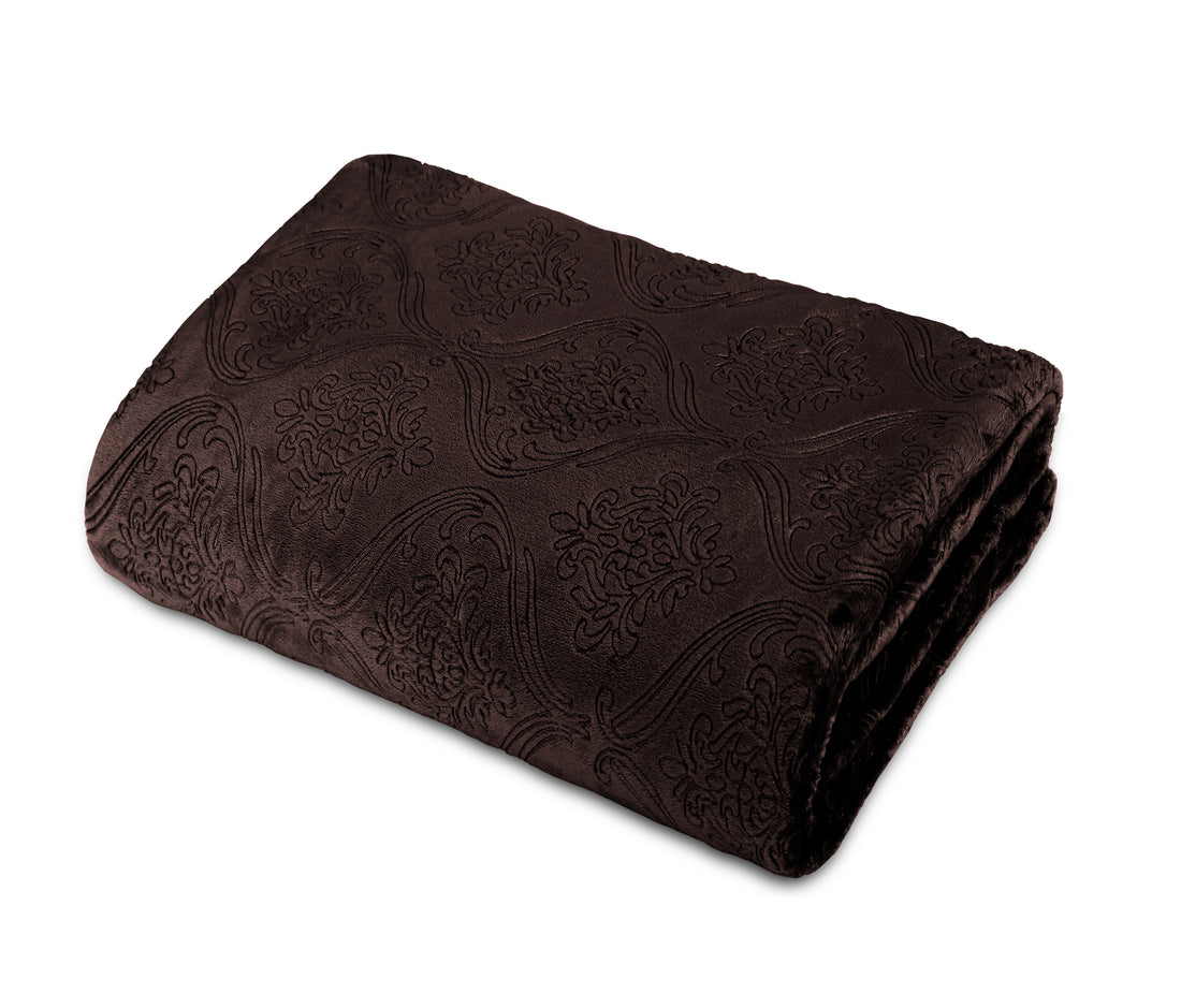 Super soft luxury blanket Dark Brown 01