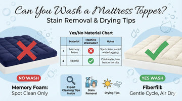 mattress topper material comparison chart drying methods
