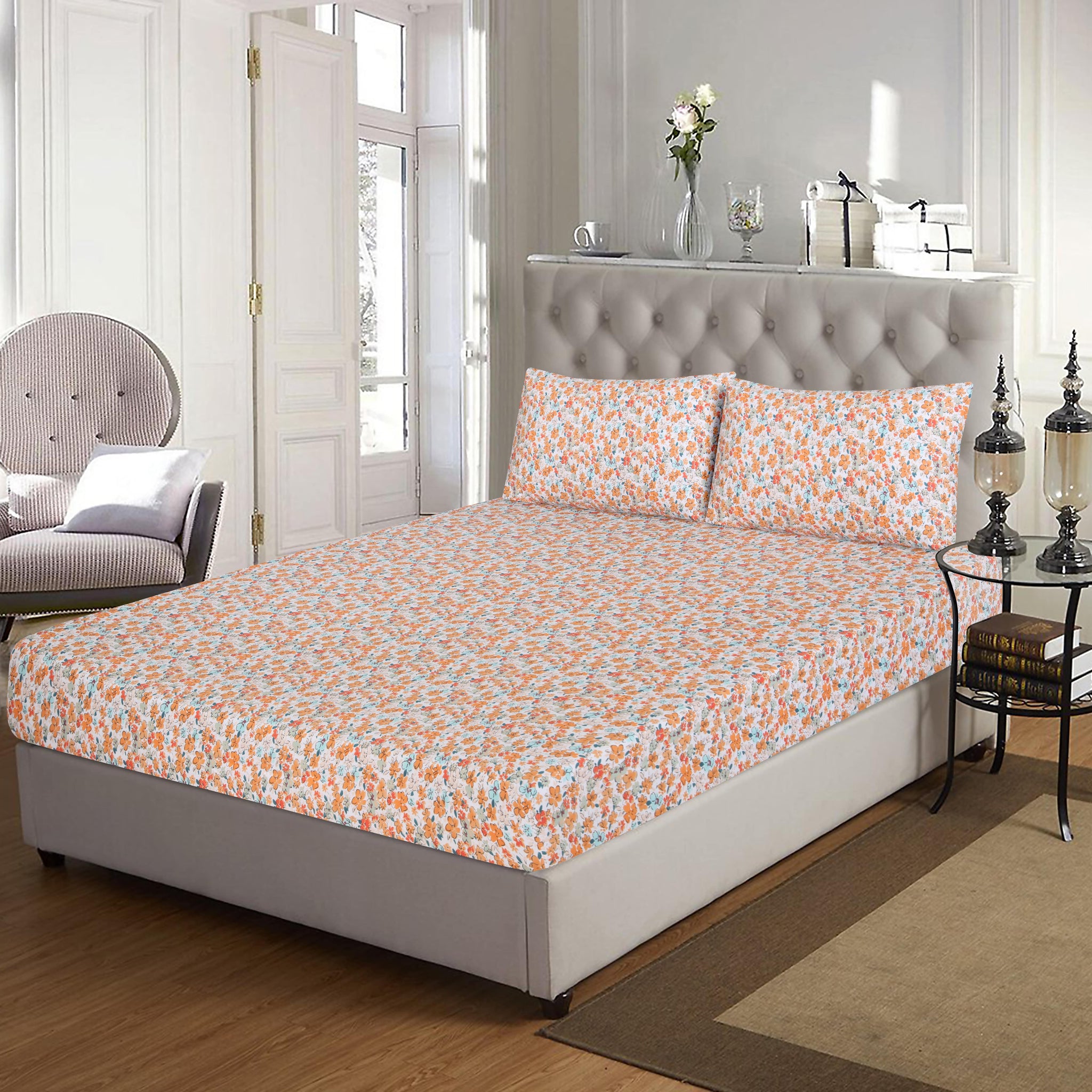 Cotton Fitted Sheet Design FT-13