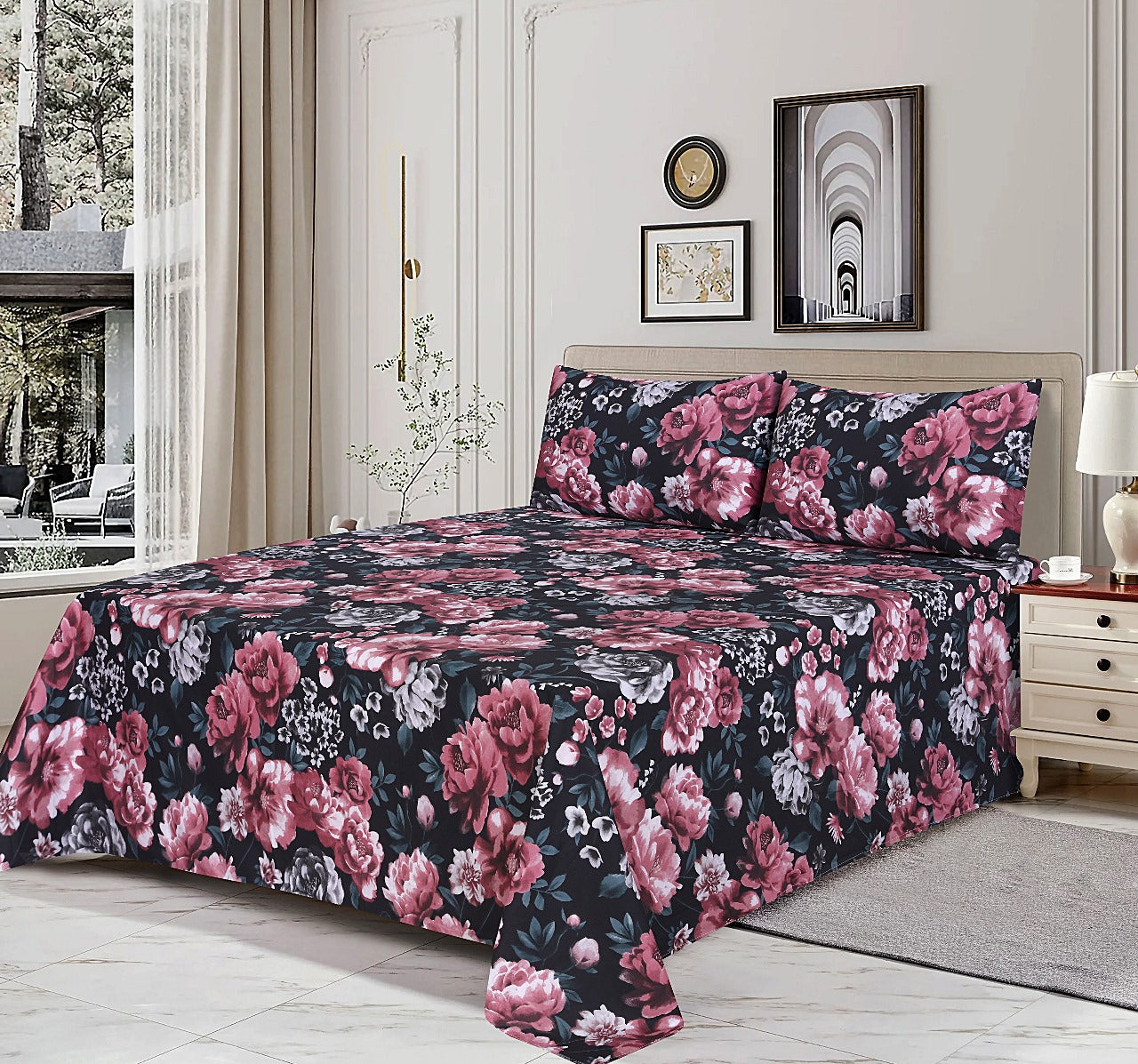 COTTON SATTEN BEDSHEET DESIGN BS-167