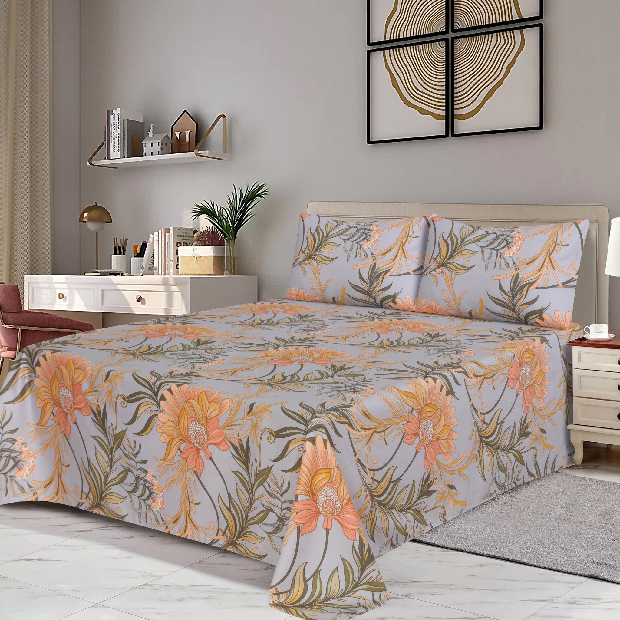 Cotton Satten BedSheet Design BS-192
