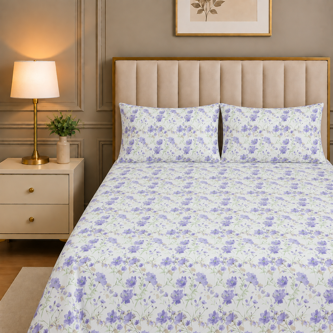 Cotton Percale BedSheet Design BS-377