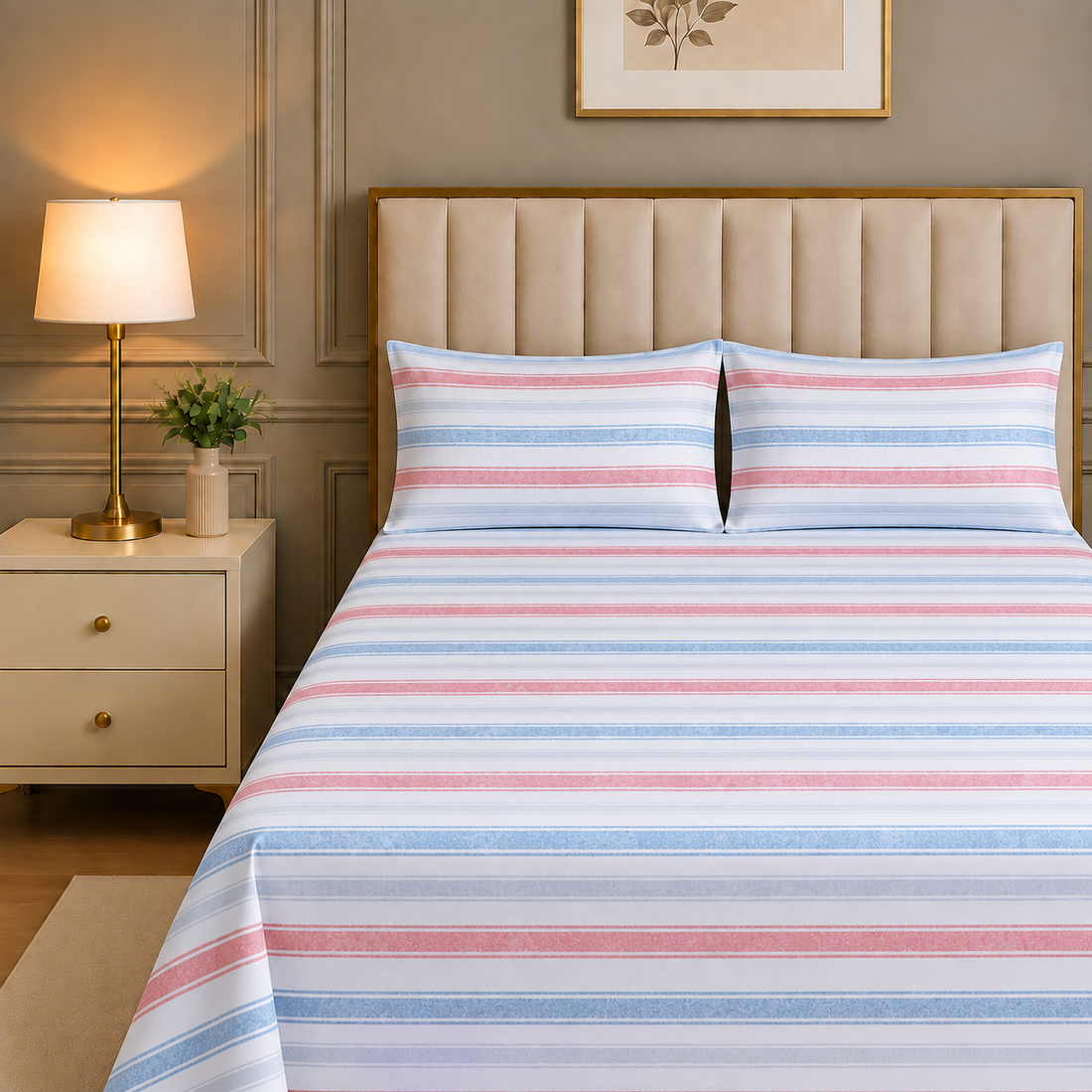 Cotton Percale BedSheet Design BS-359