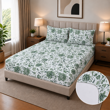 Percale Cotton Fitted Sheet FT-232