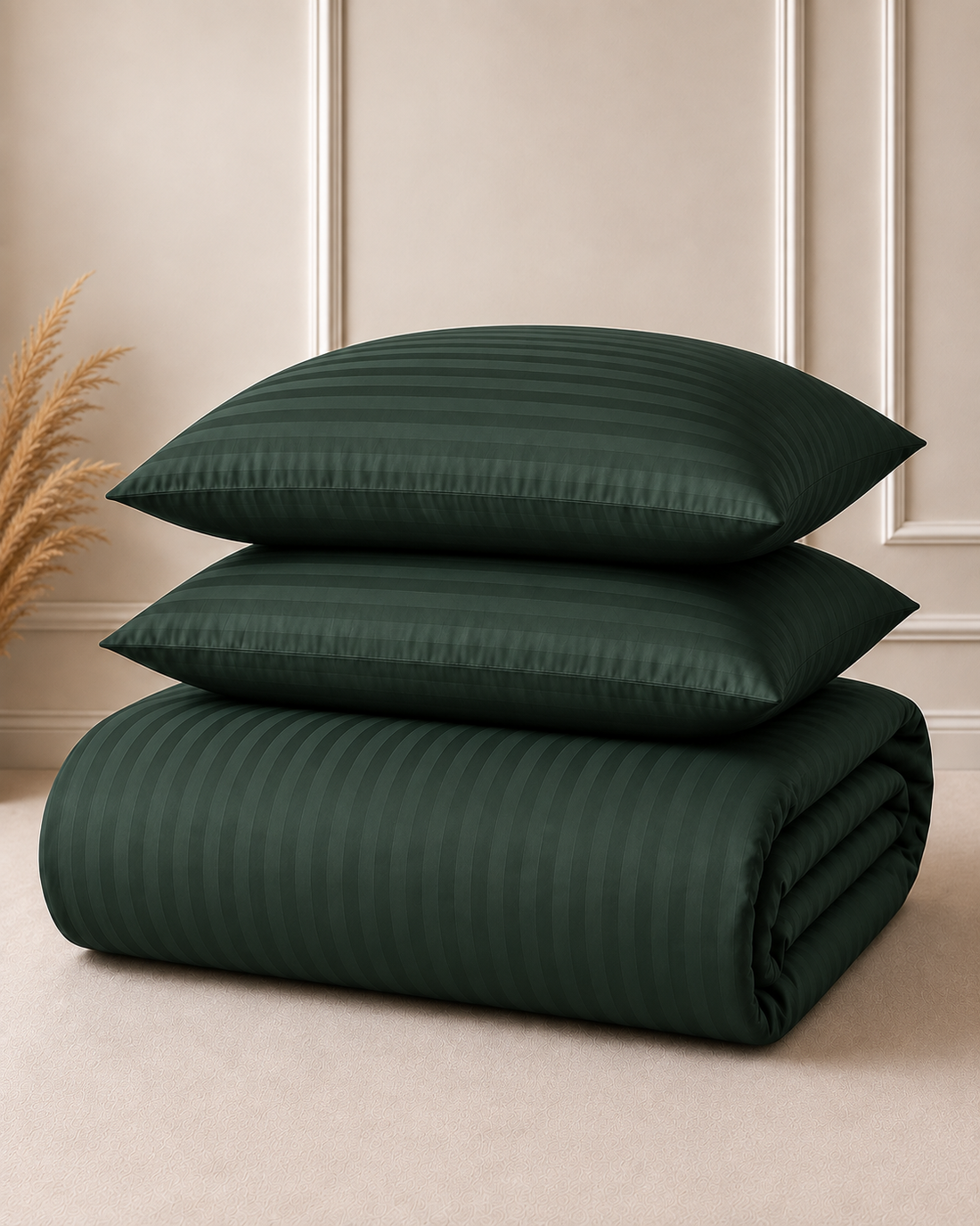 300TC SATEEN STRIP DUVET COVER