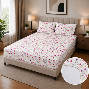 DIGITAL PRINT SATEEN FITTED SHEET FT-220