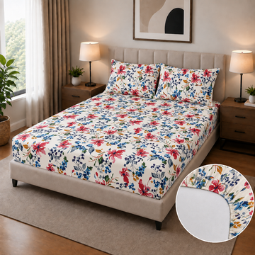 DIGITAL PRINT PERCALE FITTED SHEET FT-227