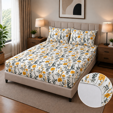 DIGITAL PRINT PERCALE FITTED SHEET FT-228