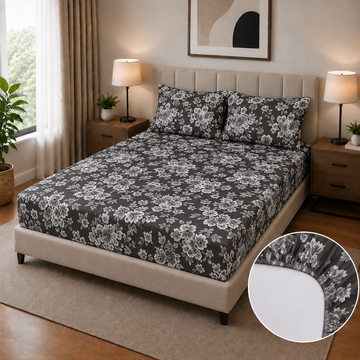 DIGITAL PRINT SATEEN FITTED SHEET FT-223