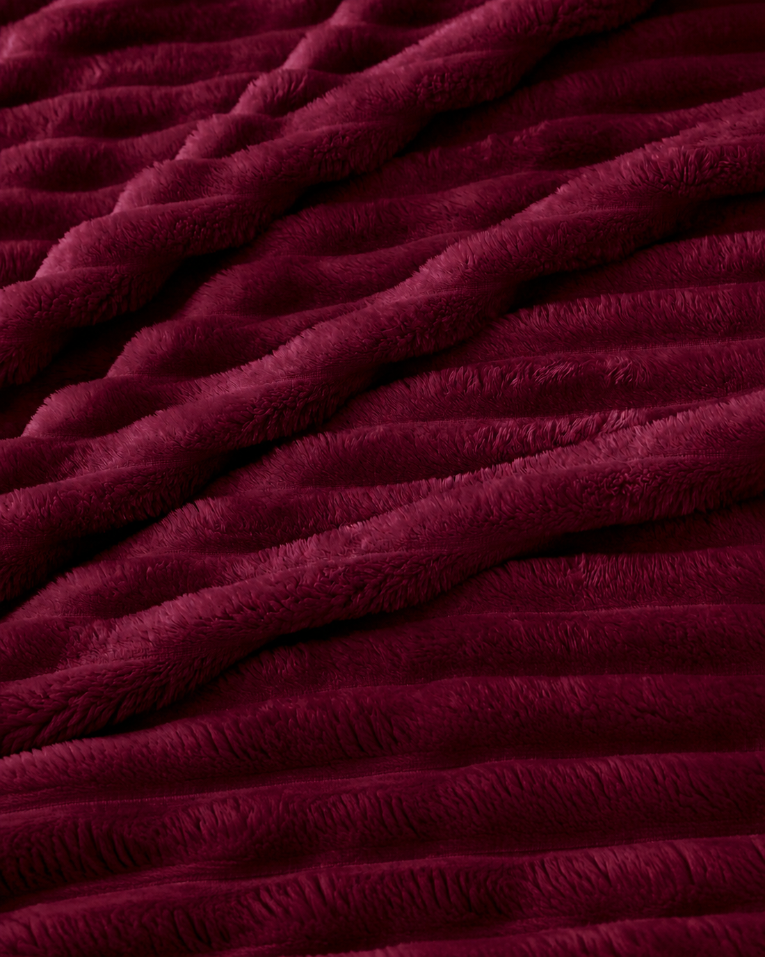 Ribbed Fleece Throw Blanket