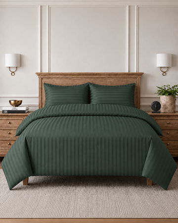 300TC SATEEN STRIP DUVET COVER