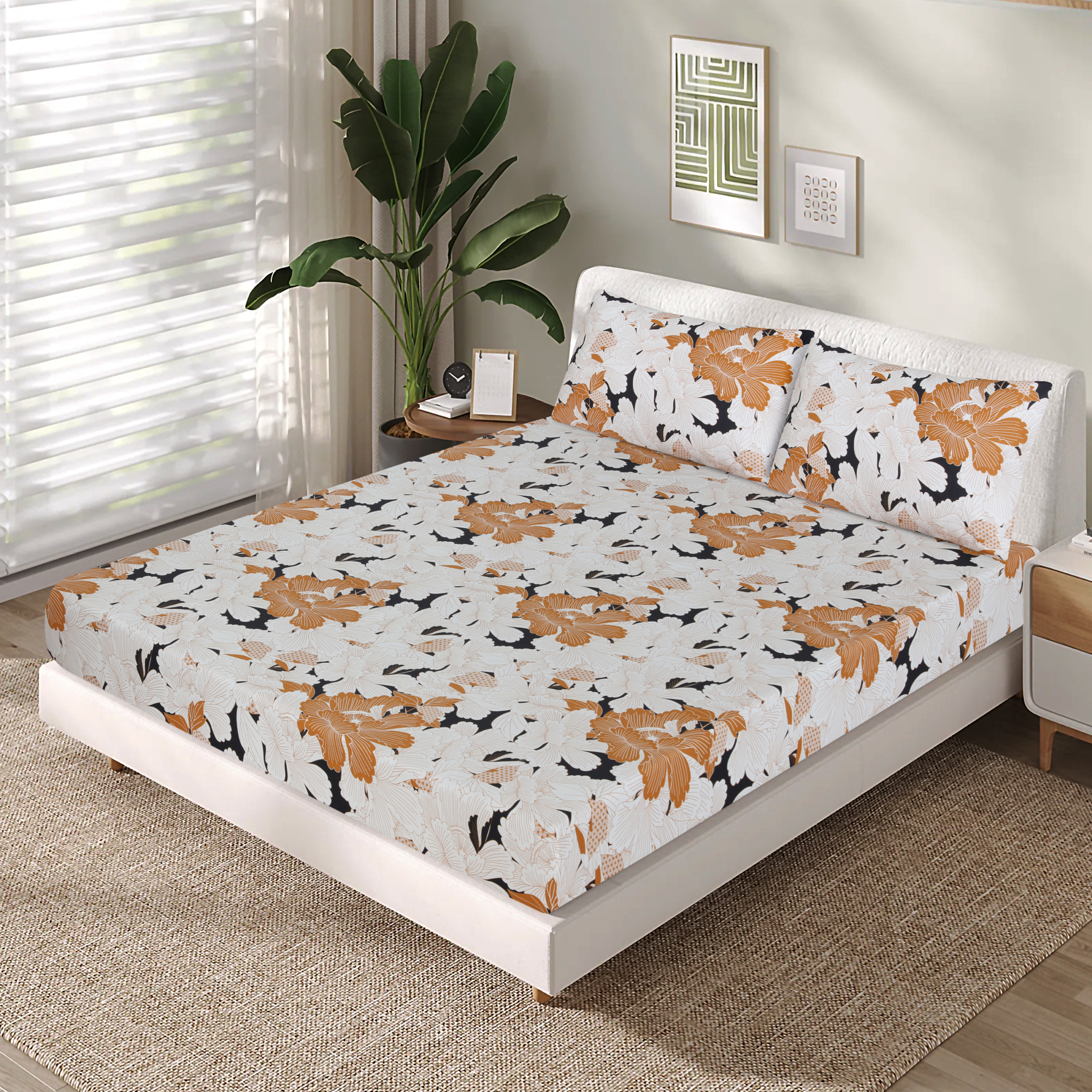 Cotton Fitted Sheet Design FT-95