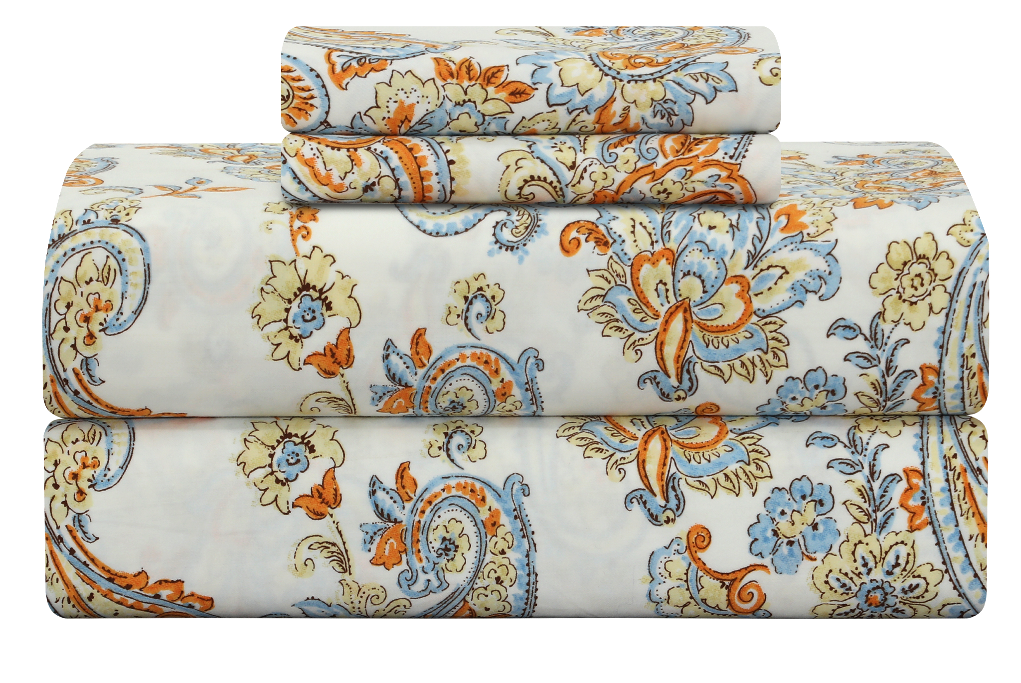 Cotton Sateen Fitted Sheet Design FT-109