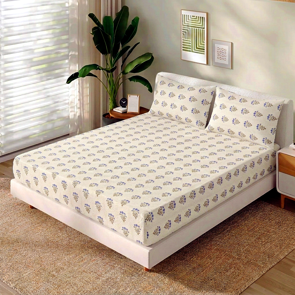 Cotton fitted sheet FT-212