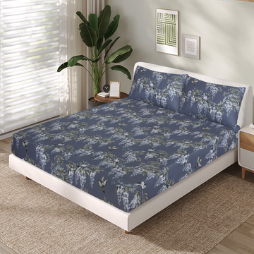Cotton Sateen Fitted Sheet Design FT-205
