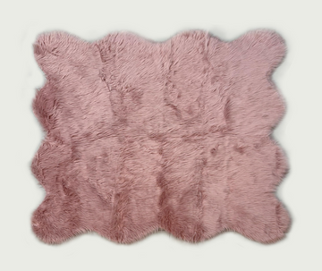 Baby Pink Furry Rug 180x180 cm