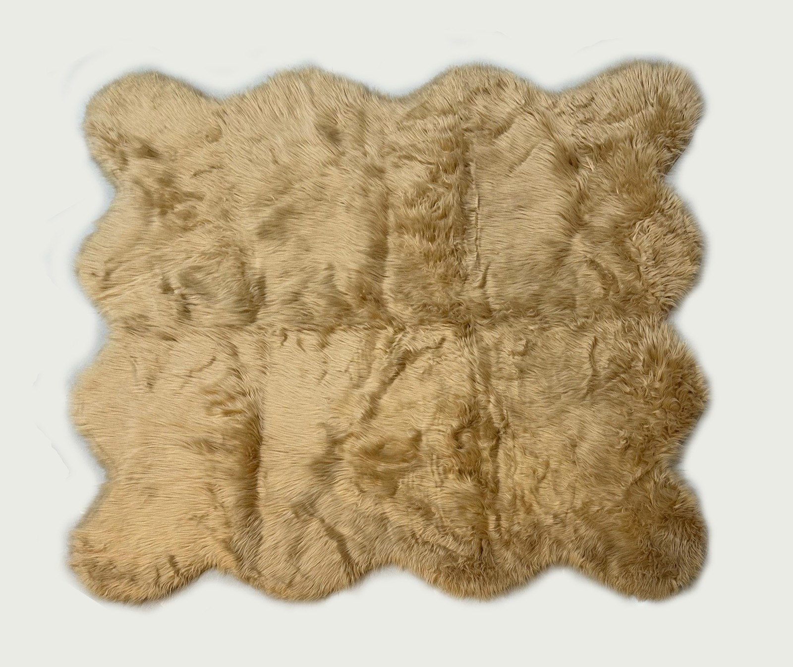 Beige Furry Rug 180x180cm