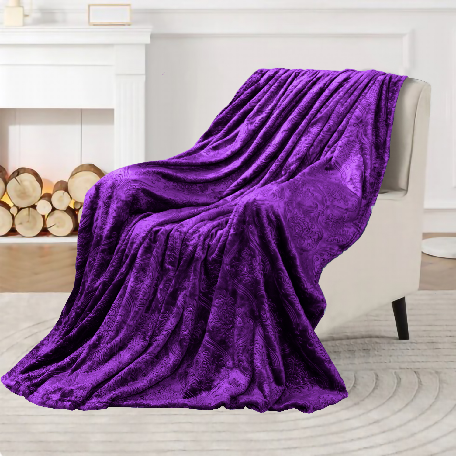 Super soft luxury blanket Purple 01