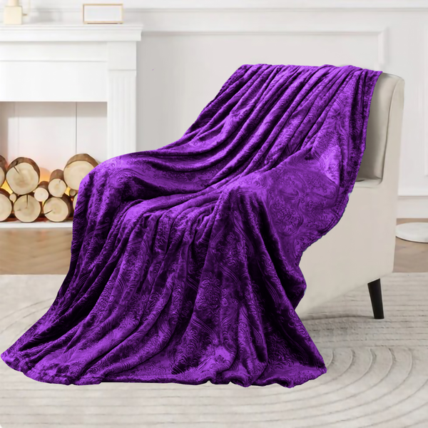 Super soft luxury blanket Purple 01