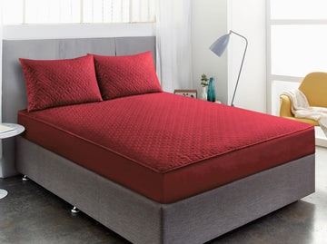 Quilted  Waterproof Mattress Protector-with Pillow 01