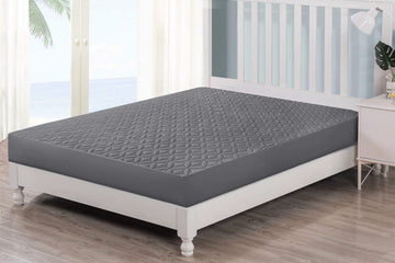 Quilted  Waterproof Mattress Protector Grey