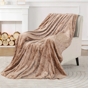 Super soft luxury Blanket camel 01
