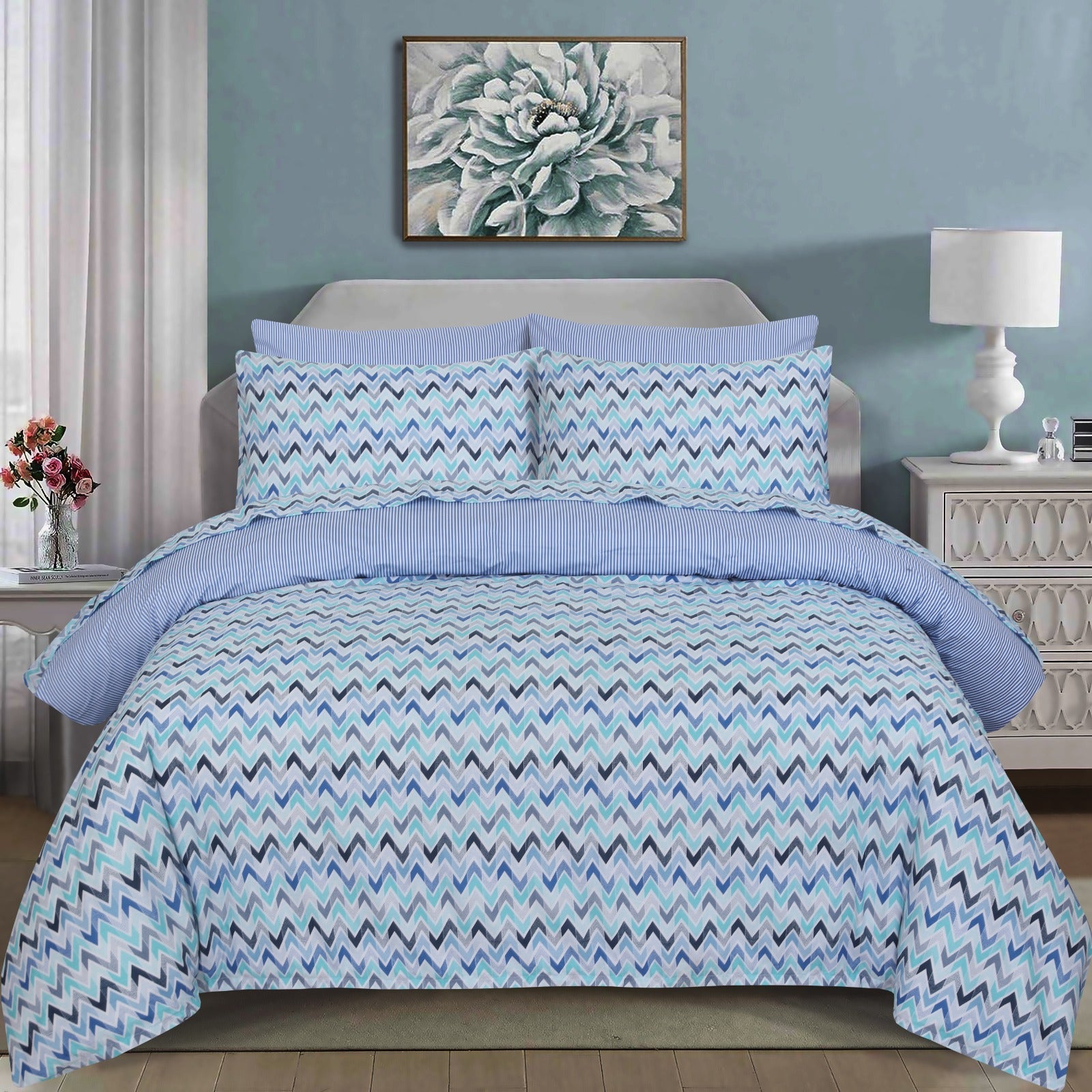 Quilted Winter Comforter 6 Pcs Set Design-17