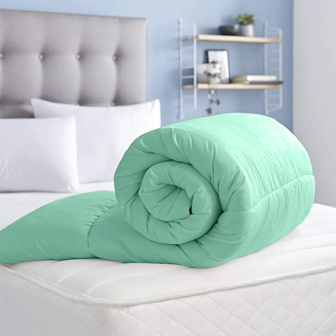 Ultra Soft Winter Comforter-Cyan Green