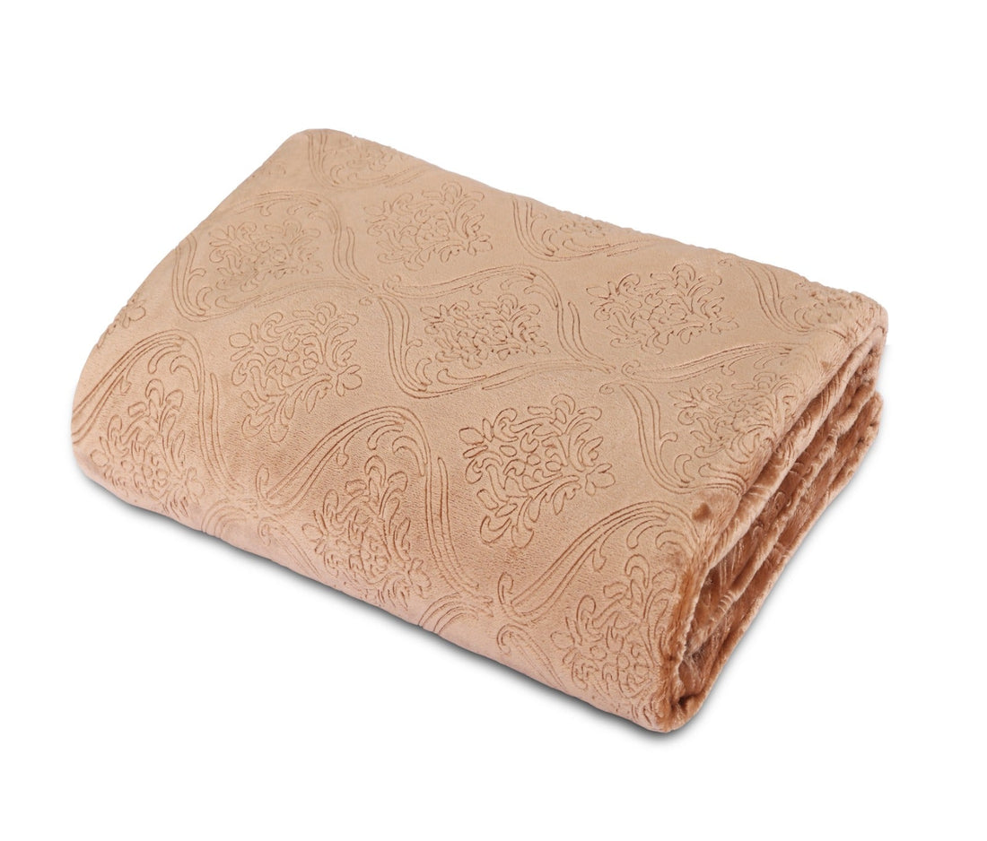 Super soft luxury Blanket camel 01