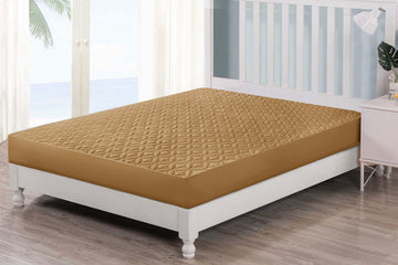 Quilted  Waterproof Mattress Protector Golden