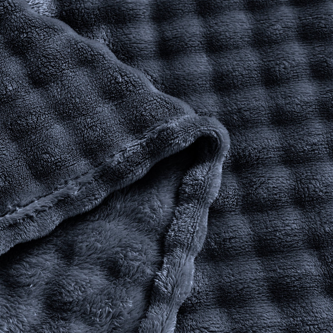 Blanket Bubble Fuzzy Super Soft Fur-Charcoal Grey