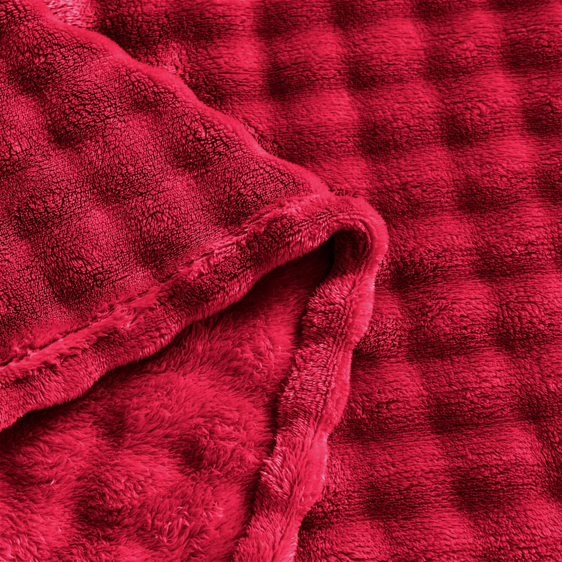 Blanket Bubble Fuzzy Super Soft Fur-Burgundy