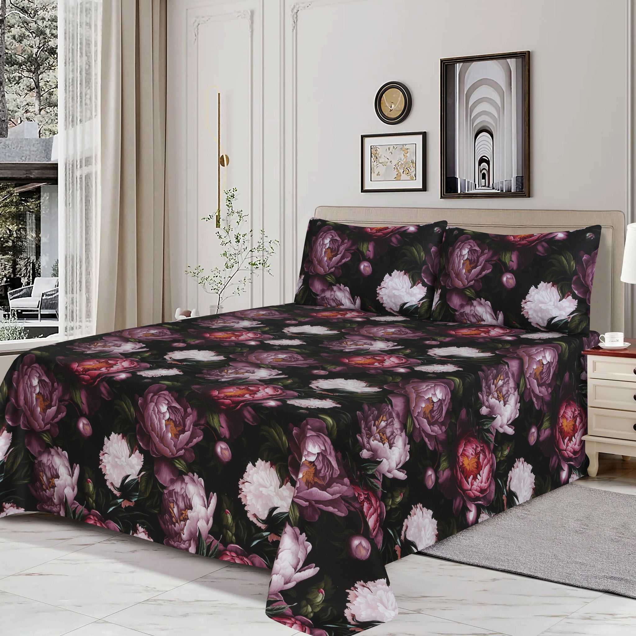 Cotton Sateen Bedsheet Design BS-255