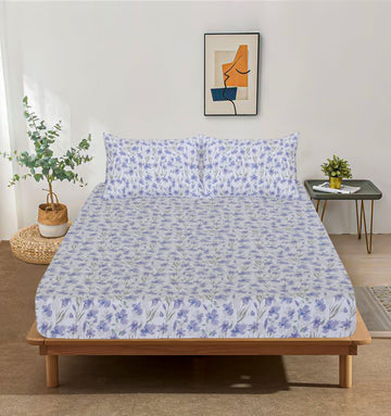 Cotton Sateen Fitted Sheet Design FT-108