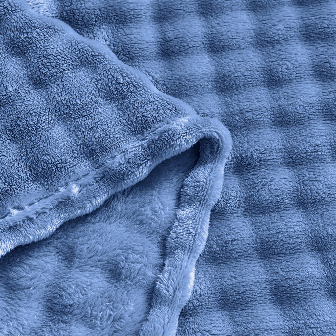 Blanket Bubble Fuzzy Super Soft Fur-Aqua Blue