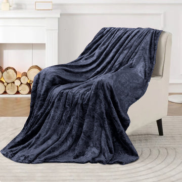 Super soft luxury blanket Charcoal grey 01