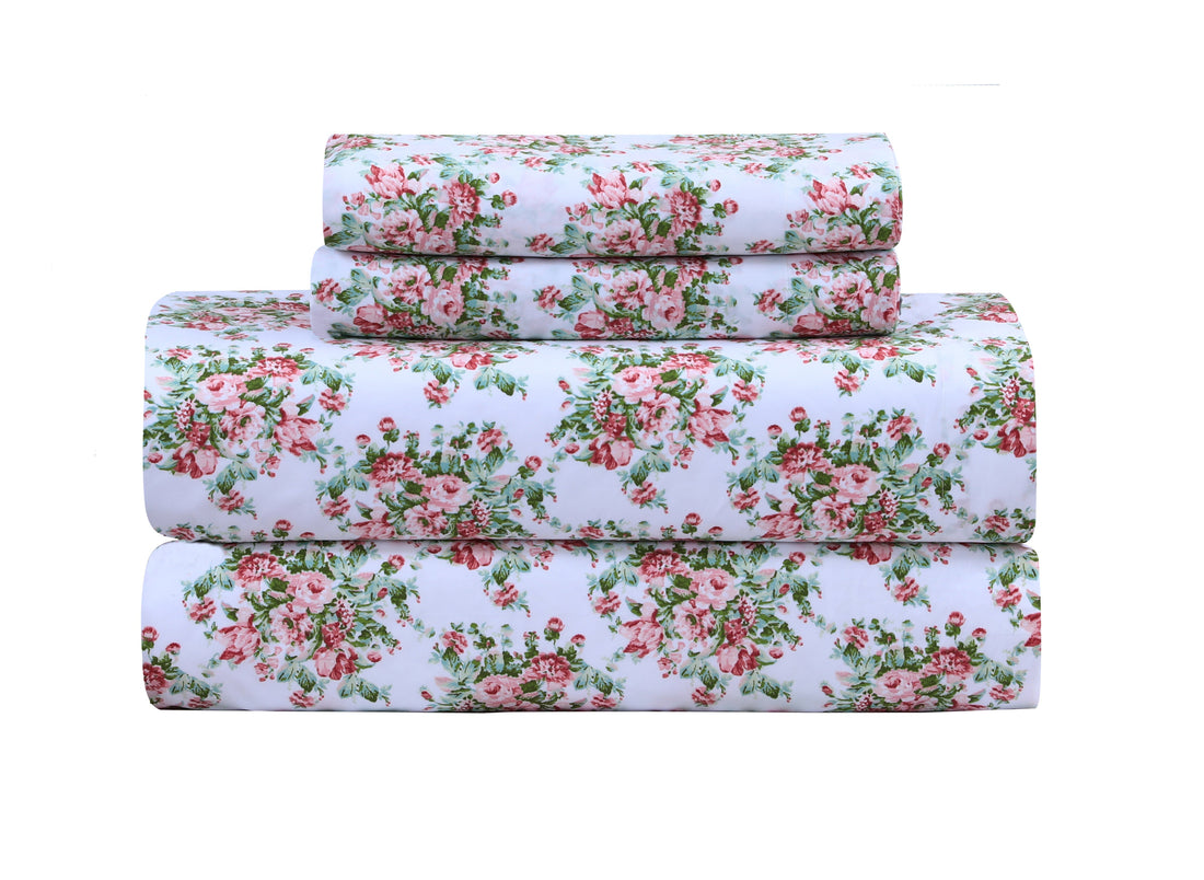 Floral Cotton Percale BedSheet BS-47